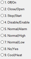 3. Direct logic, digital ranges