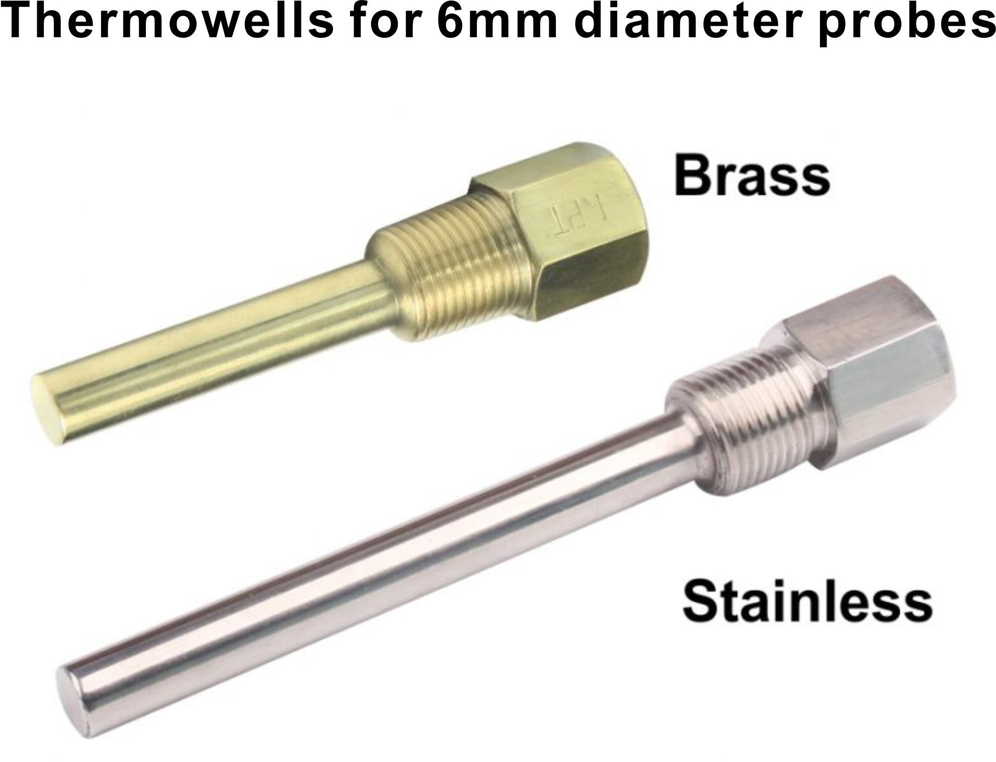1//2/"NPT Probe Temperature Sensor Stainless Steel Thermowell Water Heater Thread