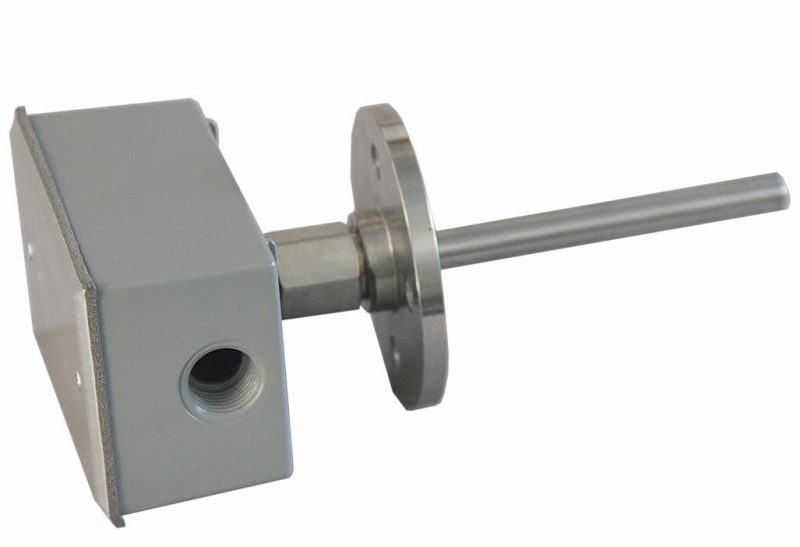 Boiler stack temperature sensor and thermowell, 1k Pt - Bravo Controls