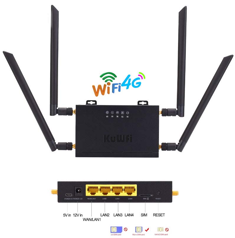 Billedhugger Torden muggen 4 G LTE WiFi Wireless Router - Bravo Controls